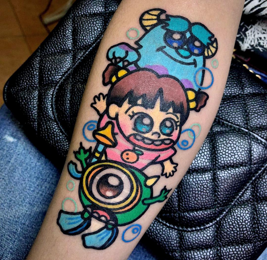 Monsters Inc tattoos | Talens Drawing Ink