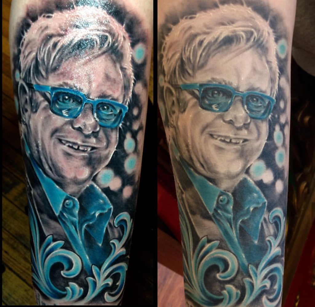 Step into Christmas with these Elton John themed Tattoos | TATSoul furniture