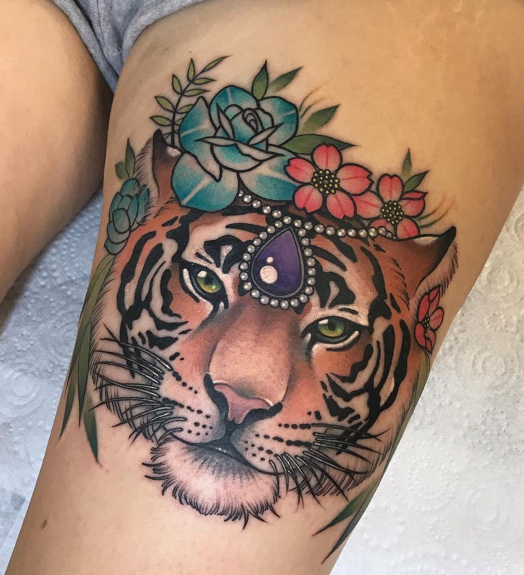 Beautiful Big Cat Tattoos by Stephanie Melbourne | Orange Tattoo Ink