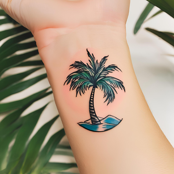 The symbolic meaning of palm tree tattoos