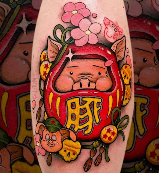 Brilliant Daruma Tattoos | Kuro Sumi Zhang Po Set