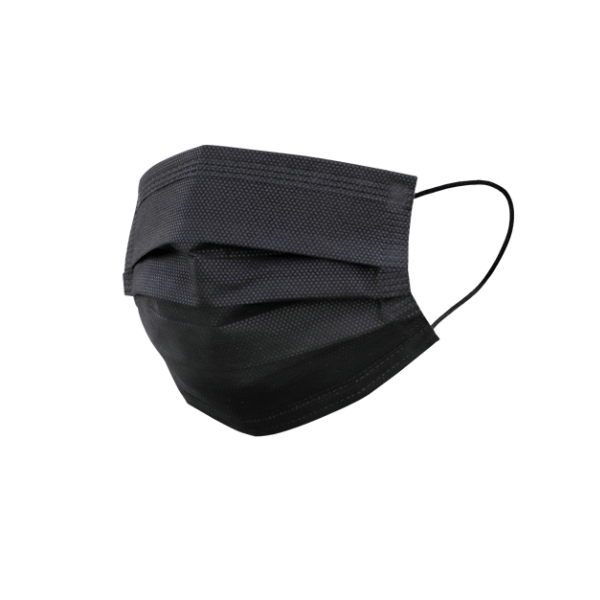 Black Face Masks - Type IIR - Box of 50