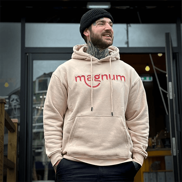 Magnum Logo Hoodie - Soft Ivory (Sizes S-2XL)