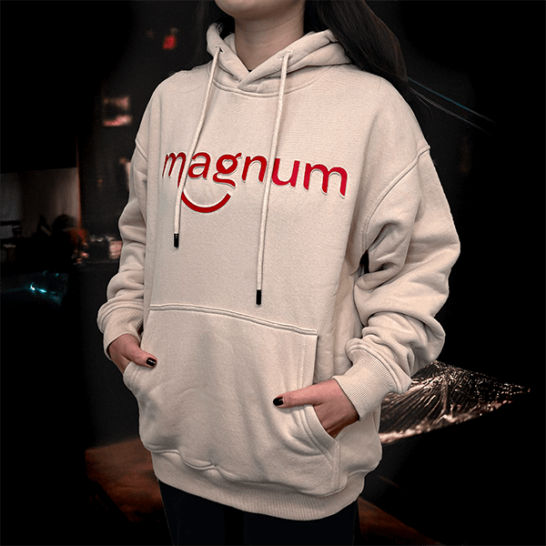 Magnum Logo Hoodie - Soft Ivory (Sizes S-2XL)