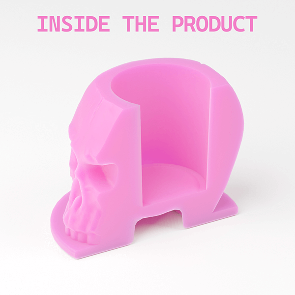 Pink Skull Silicone Ink Cups – Pack of 200