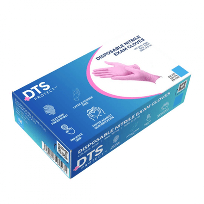 DTS - Pink Nitrile Powder Free Gloves (100)