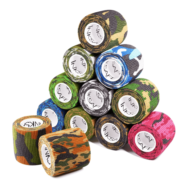 Inksafe Assorted Camo Cohesive Grip Wrap - Box of 12