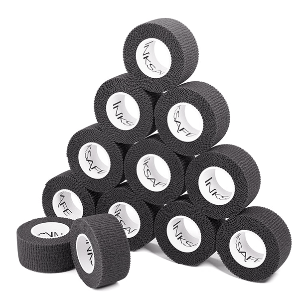 Inksafe Black Cohesive Grip Wrap (2.5cm x 4.5m)