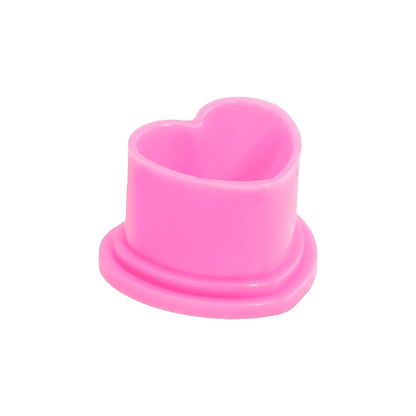 Bag of 500 Saferly Heart Ink Cups - Pink