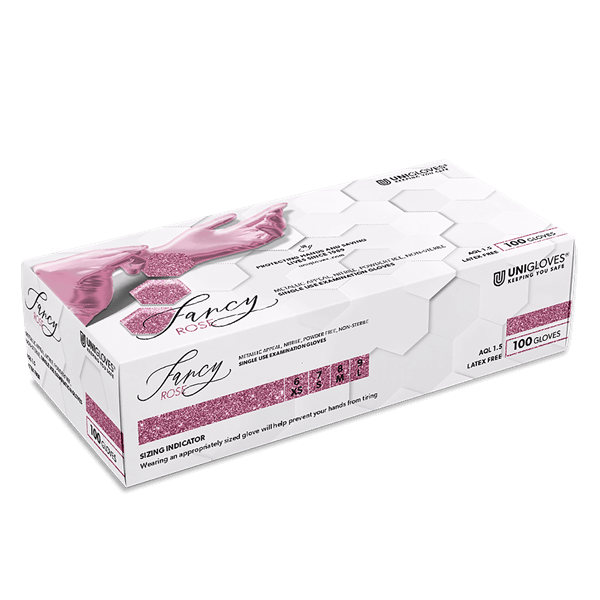 Unigloves Fancy Rose Nitrile Gloves (100)