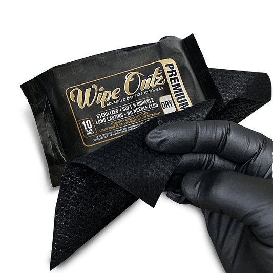 Wipe Outz™ OG Black Tattoo Towels (Dry)