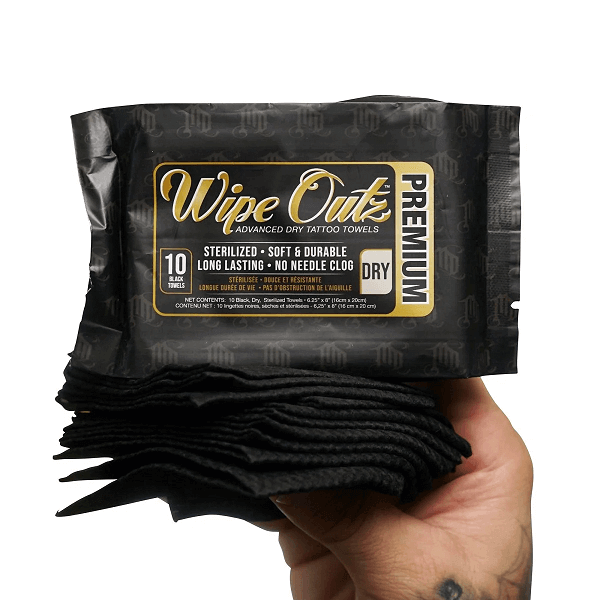 Wipe Outz™ OG Black Tattoo Towels (Dry)