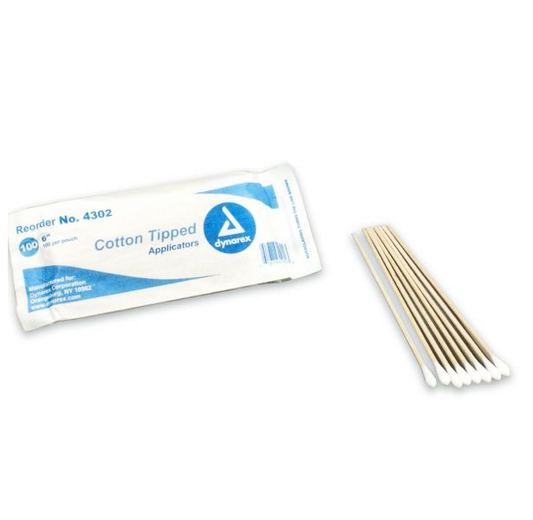 Dynarex Cotton Tipped Applicators (100)