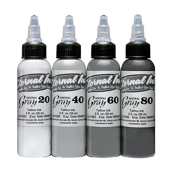 Eternal Ink Neutral Gray Set - 1oz (30Ml) - magnumtattoosupplies