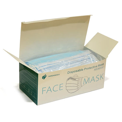 3ply Disposable Protective Face Covering - Mask (With Earloops) - magnumtattoosupplies