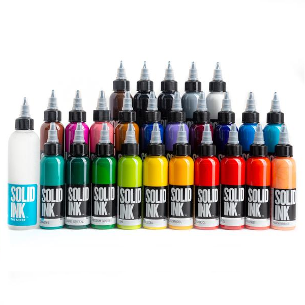 Solid Ink - 1oz Standard Colours - magnumtattoosupplies