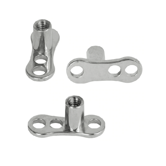 Titanium Dermal Anchor Base - Curved